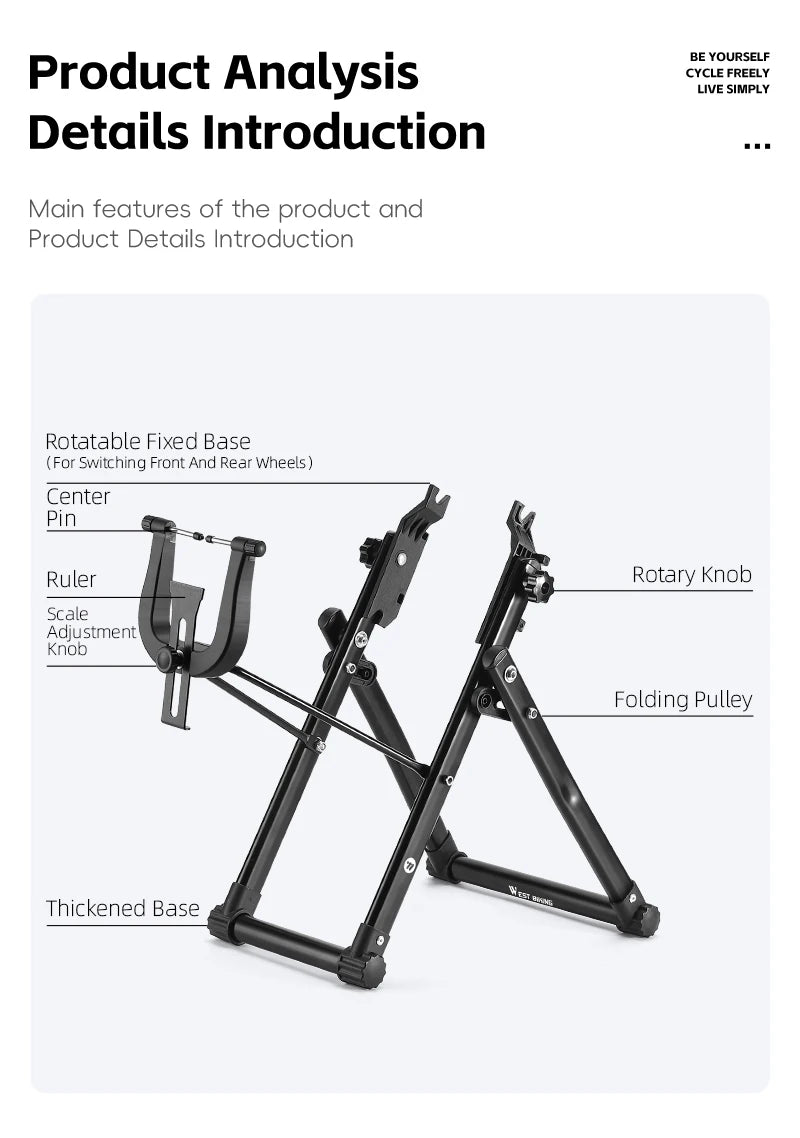Professional Bicycle Wheel Truing Stand Rim Repair Tool