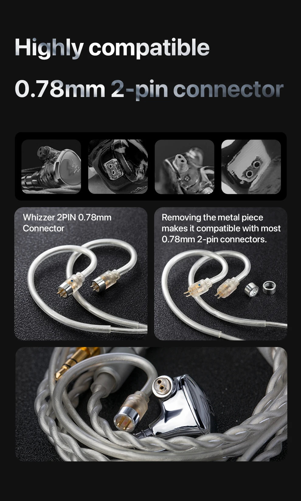 Hybrid HiFi Wired Earphones 1DD+2BA with OFC Cable