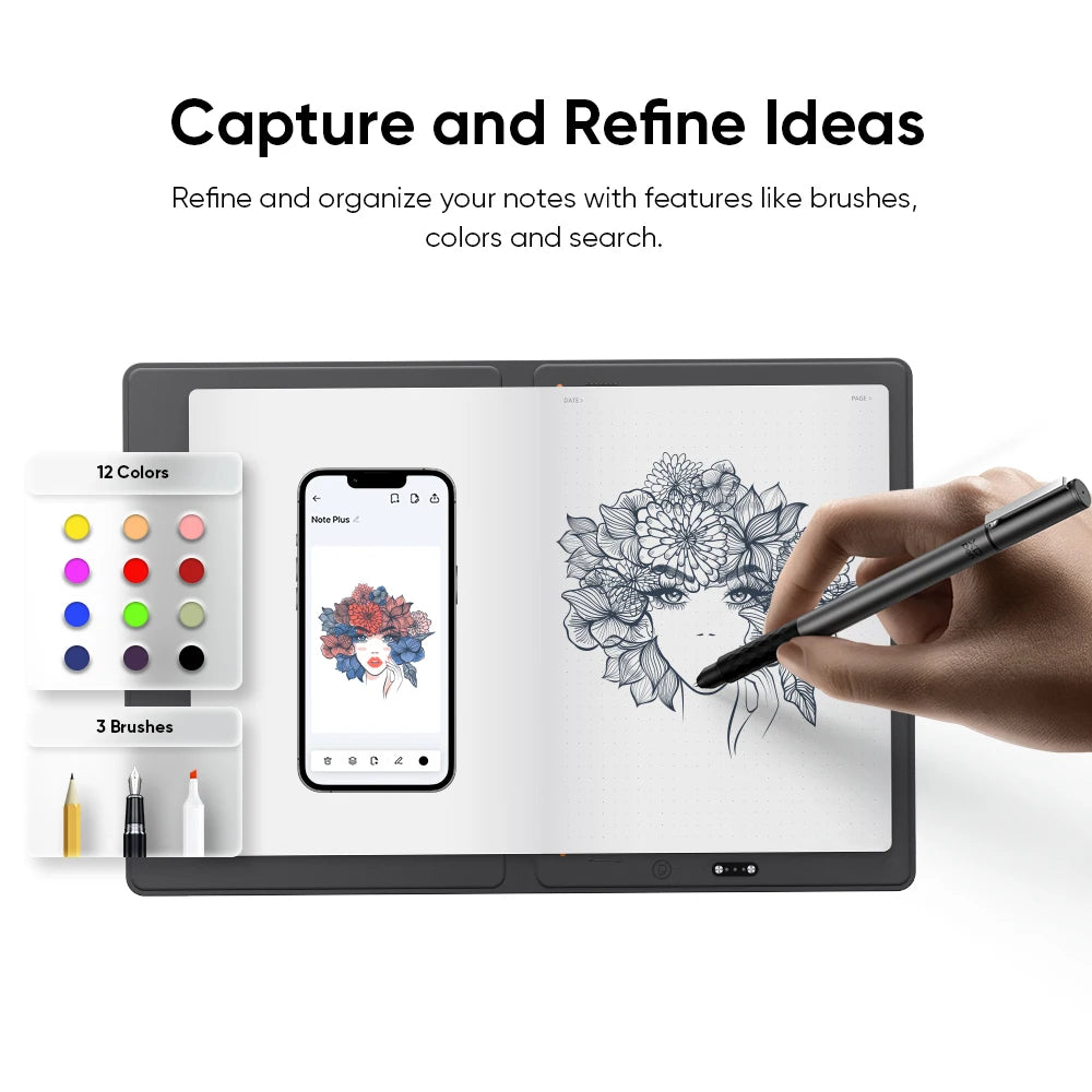 A5 Bluetooth Smart Notebook with Battery-Free Pen