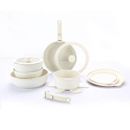 White Non-Stick Die Cast Aluminium Cookware Pot Set