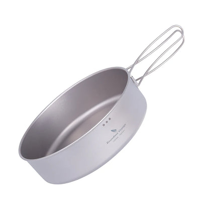 Ultralight Titanium Camping Cookware Set Pot Fry Pan