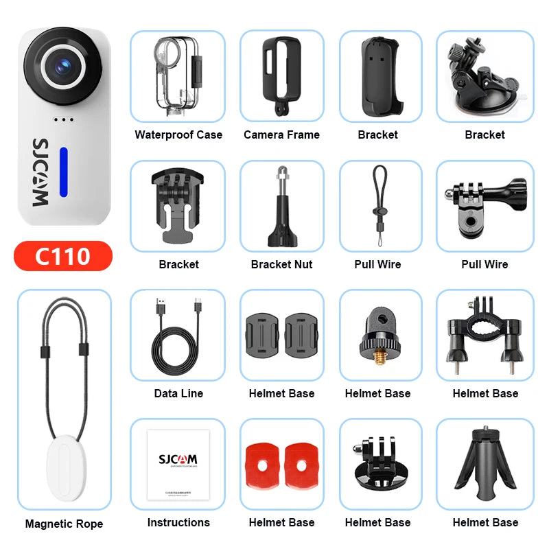 4K Ultra HD Action Cam Waterproof WiFi EIS 30m White