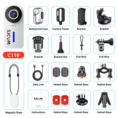 4K Ultra HD Action Cam Waterproof WiFi EIS 30m White