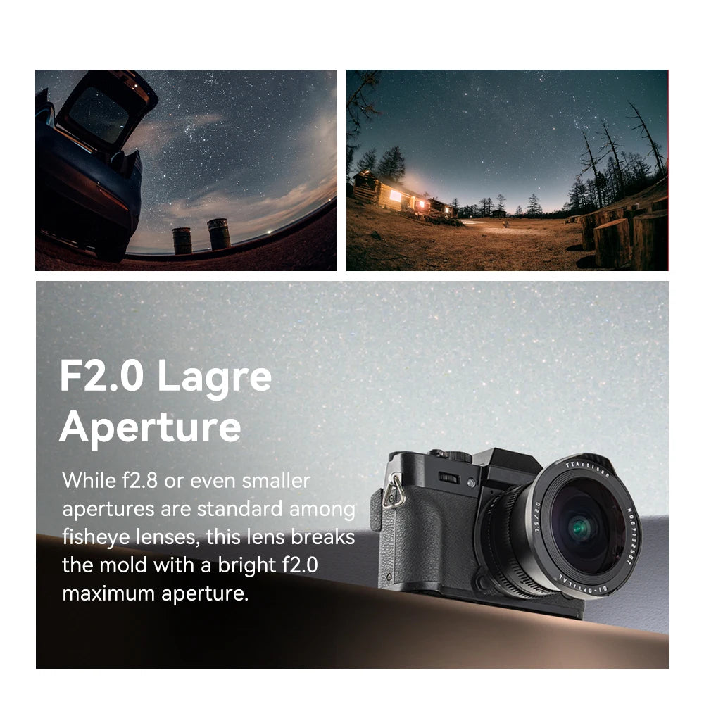 7.5mm F2 APS-C Fisheye Camera Lens Canon RF Black