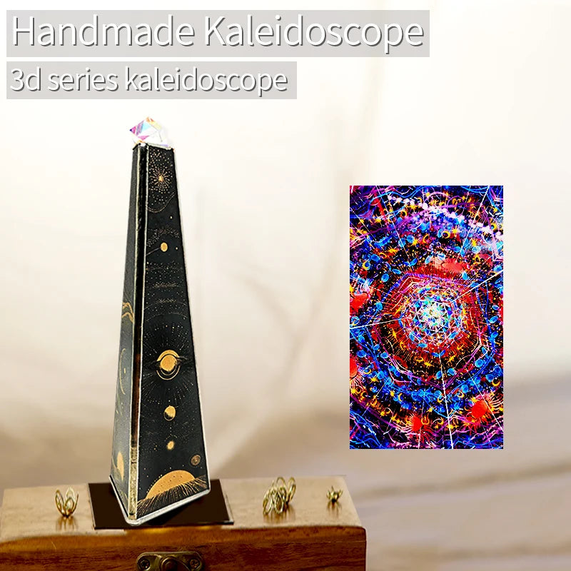 Stars Moon Planet Kaleidoscope 7.5-Inch Handmade