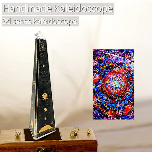 Stars Moon Planet Kaleidoscope 7.5-Inch Handmade
