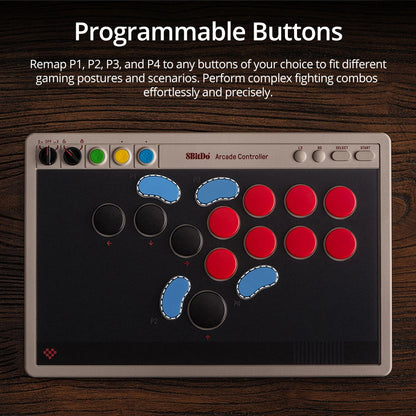 Low-Profile Mechanical Arcade Controller for Switch PC