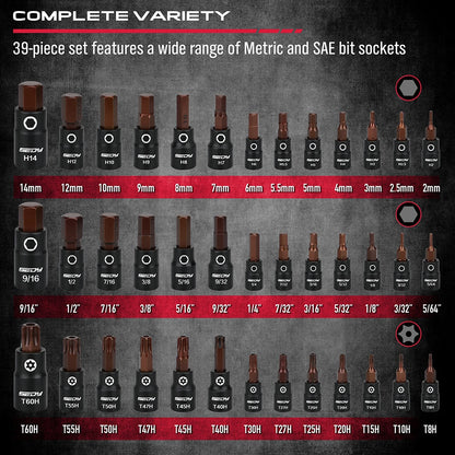 73-Piece Master Impact Socket Set Deep Shallow SAE Metric