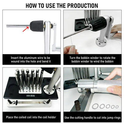 Stainless Steel Jump Ring Maker with 20 Mandrels