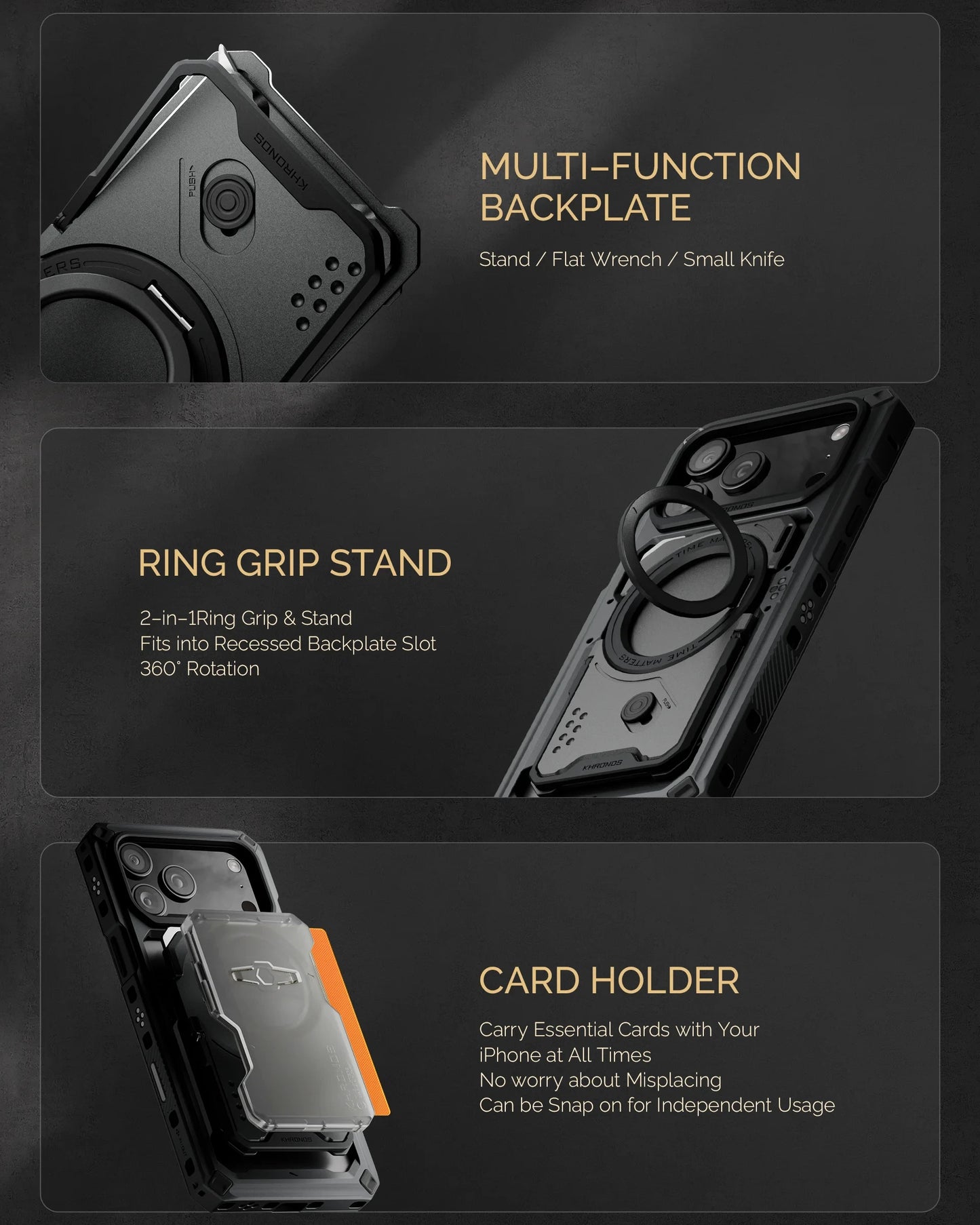iPhone 17 Pro Max Phone Cage Kit with Magnetic Backplate