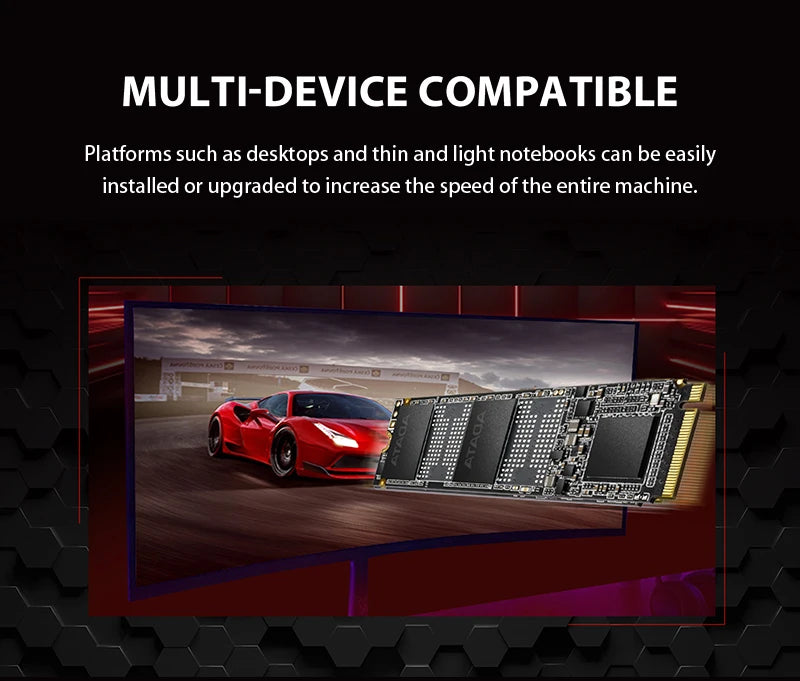 Ultra Fast 512GB NVMe M.2 SSD PCIe Gen3x4 Internal Drive