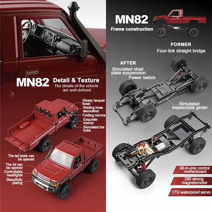 4WD Remote Control Pickup Truck 1:12 Scale with LEDs