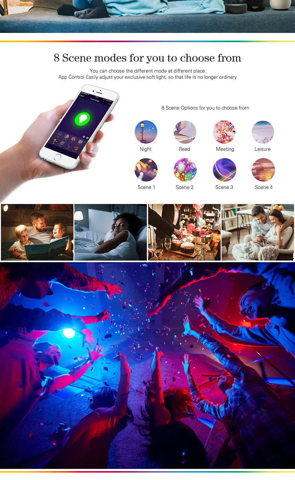 WiFi RGB 9W Downlights 95-108mm 5 Pack