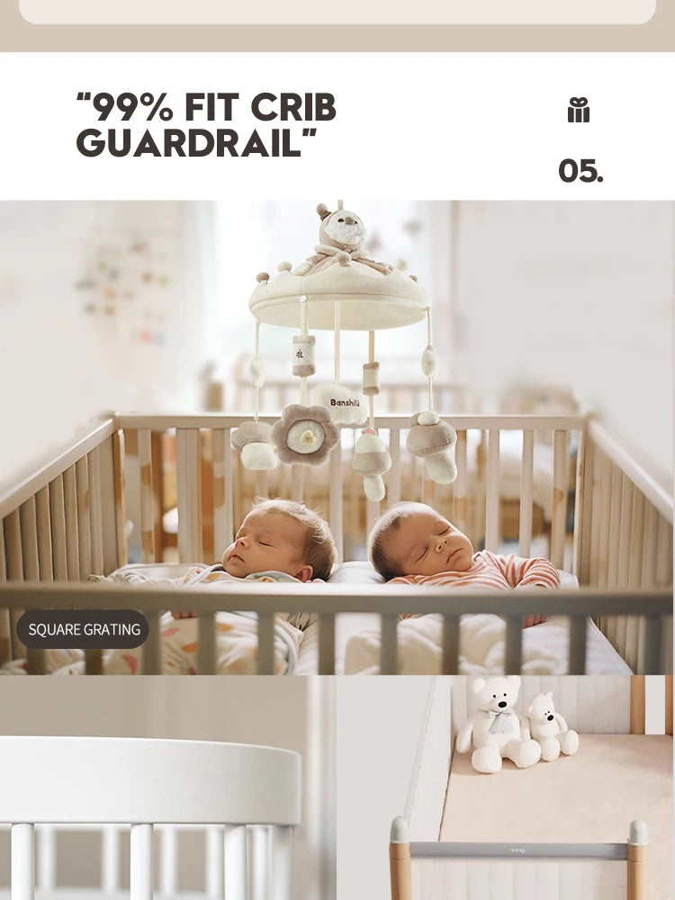 Bluetooth Baby Mobile with Music and Lights for Crib