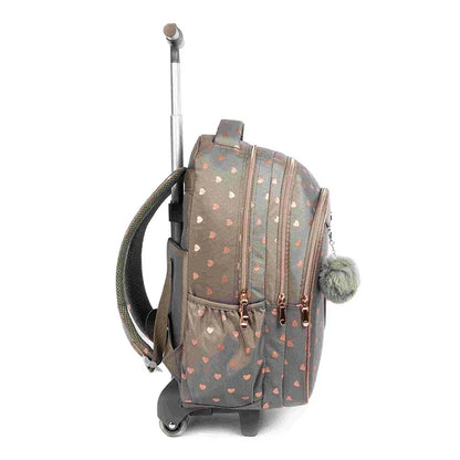 Girls Trolley School Backpack Set with Lunch Bag