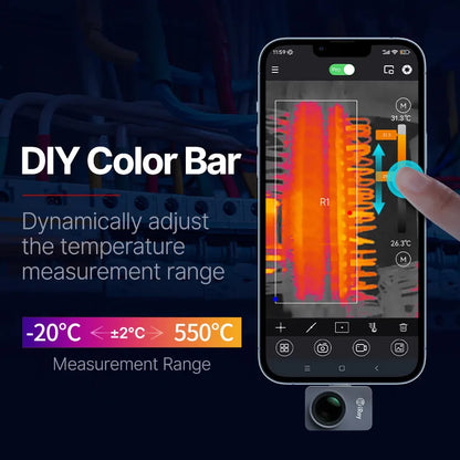 Portable Thermal Imaging Camera iOS 256x192 Heat Sensor