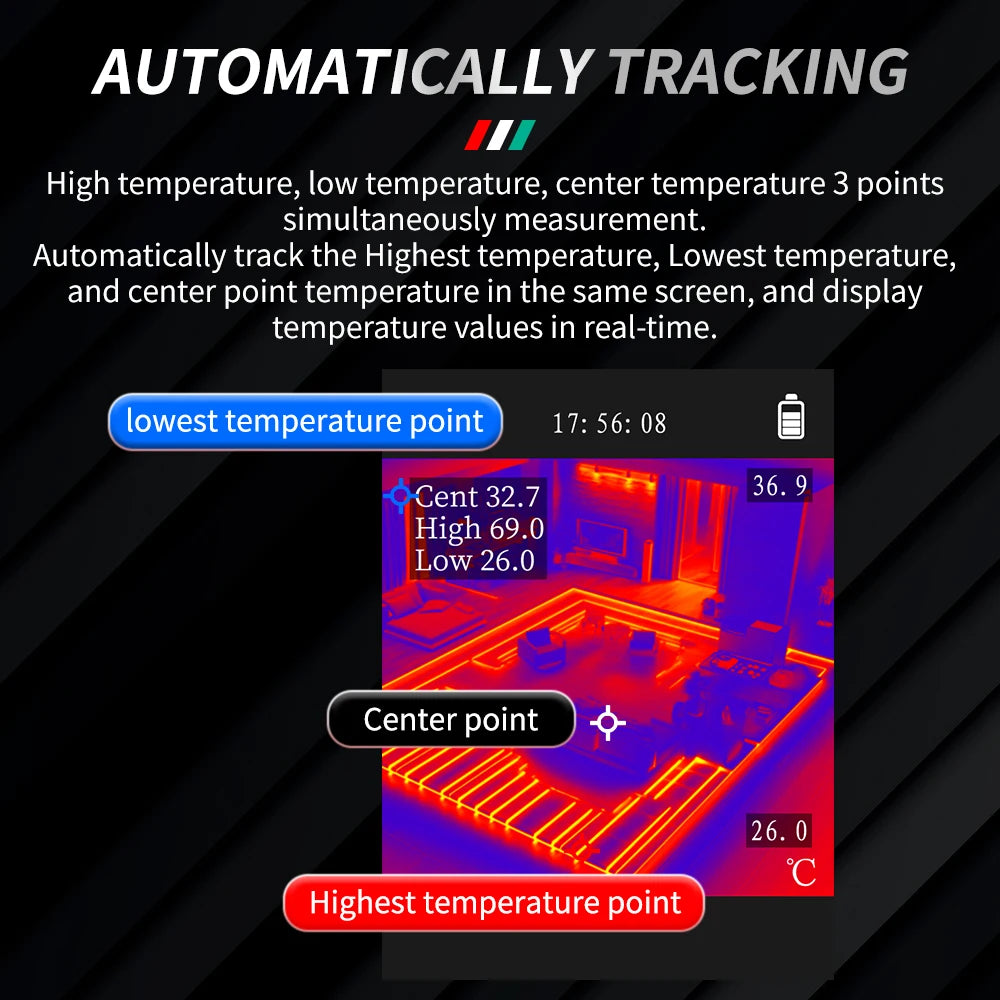 Durable Thermal Imaging Camera with Rechargeable Battery