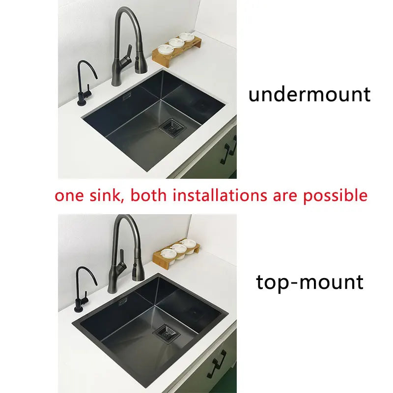 60x43 Stainless Steel Kitchen Sink Undermount