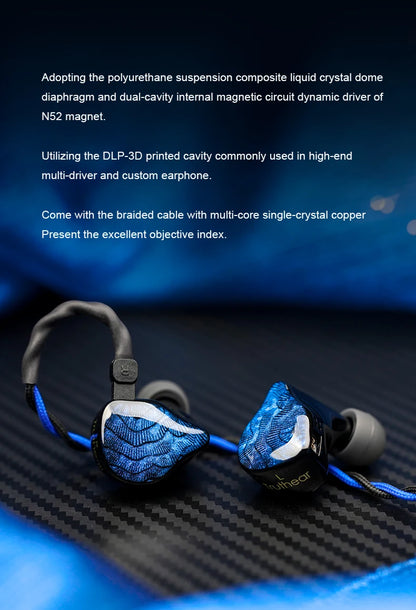 Hybrid In-Ear Headphones 1Dynamic 4 Balanced Armature 0.78mm 2-Pin