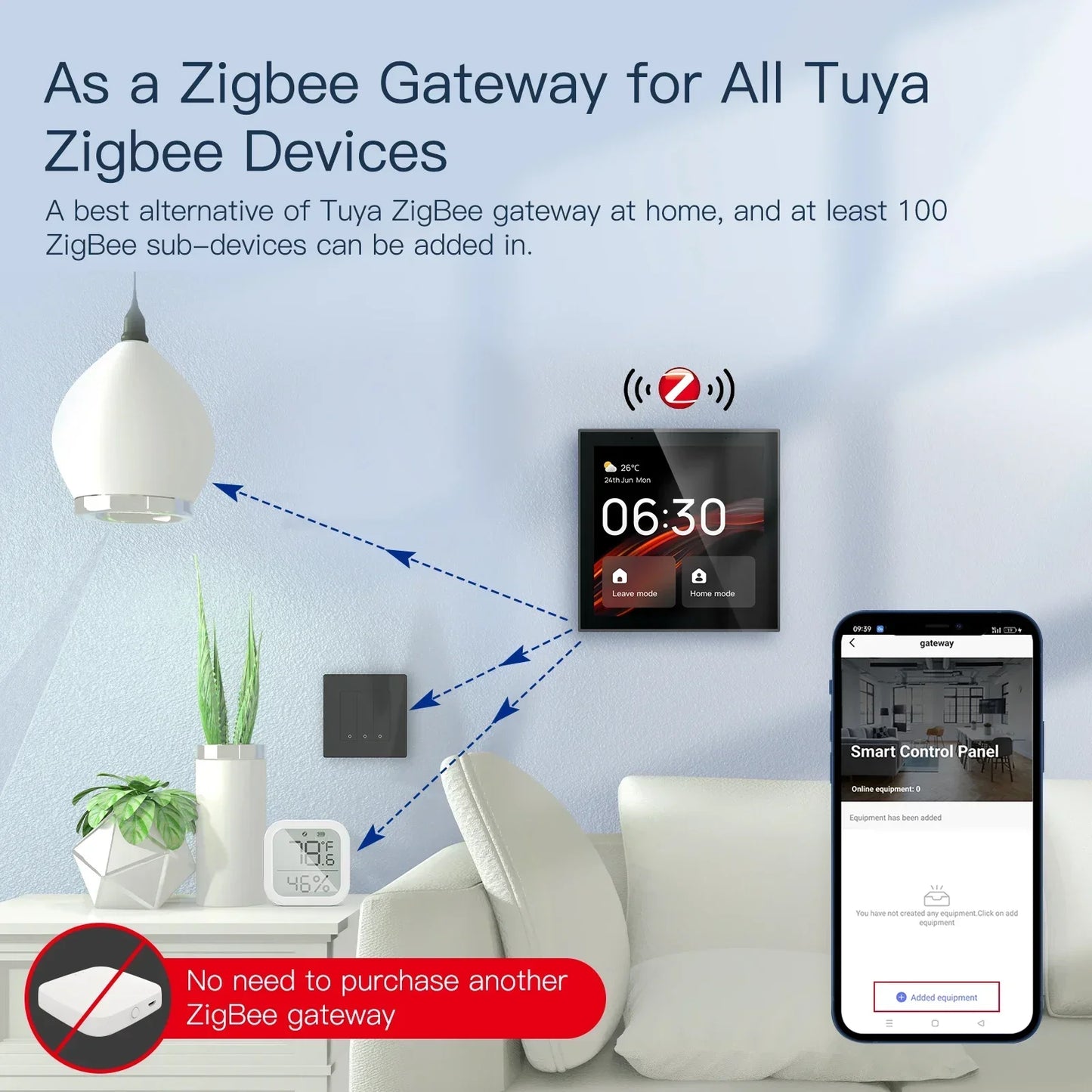 4 Inch Smart Touch Control Panel with Alexa and ZigBee