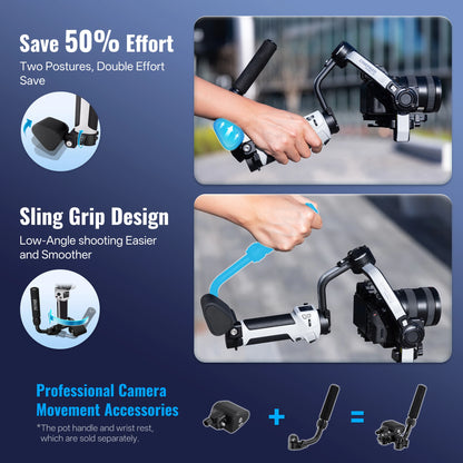 Portable 3 Axis Camera Stabilizer Gimbal for DSLR Mirrorless