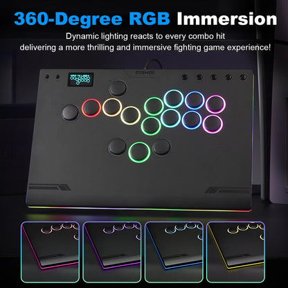 Aluminum Leverless Arcade Controller for PC PS5 PS4 Switch