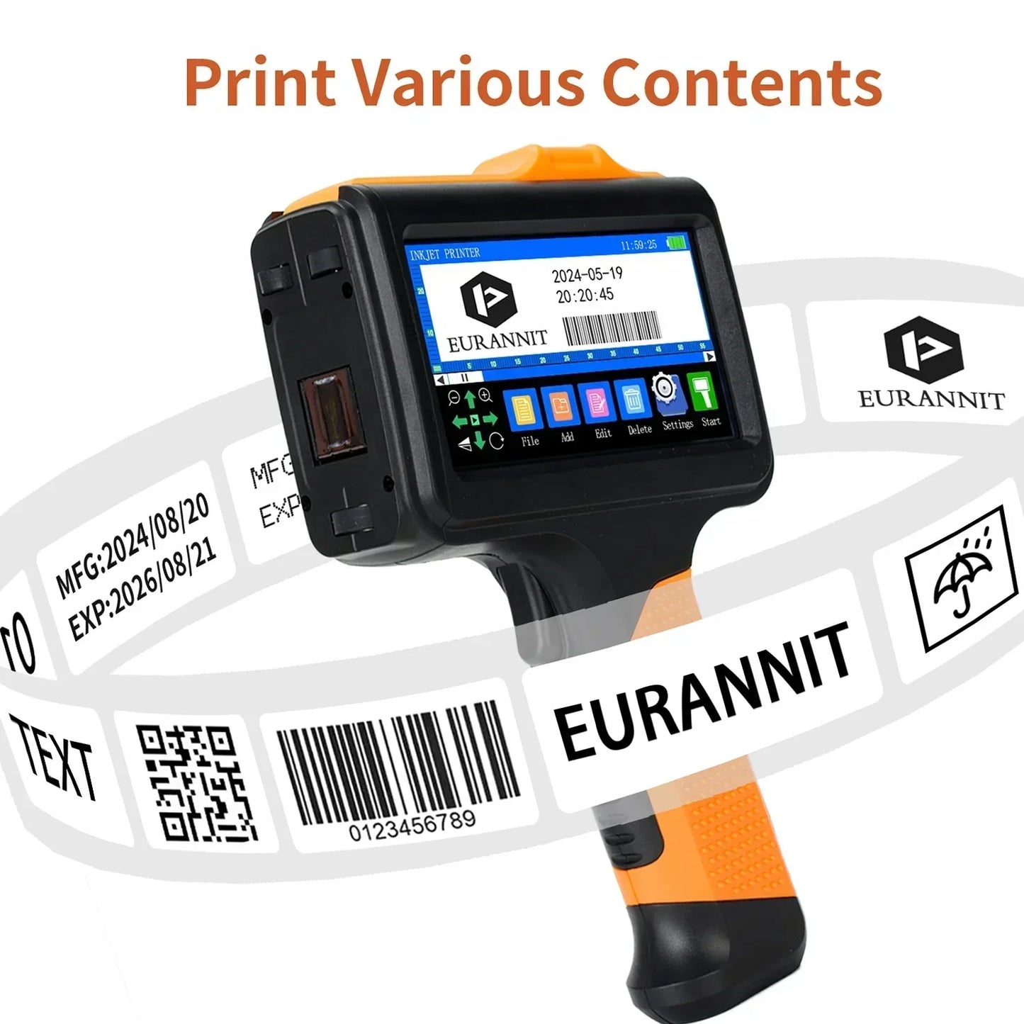Portable Inkjet Coder for Multi-Language Labels & Dates