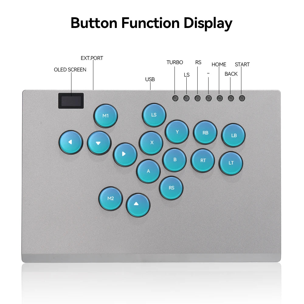 Aluminium Alloy Hitbox Leverless Arcade Controller for PC and PS5