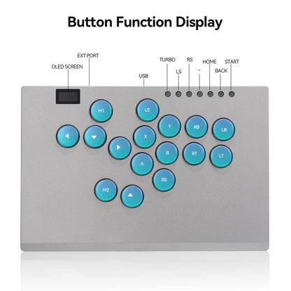 Aluminium Alloy Hitbox Leverless Arcade Controller for PC and PS5