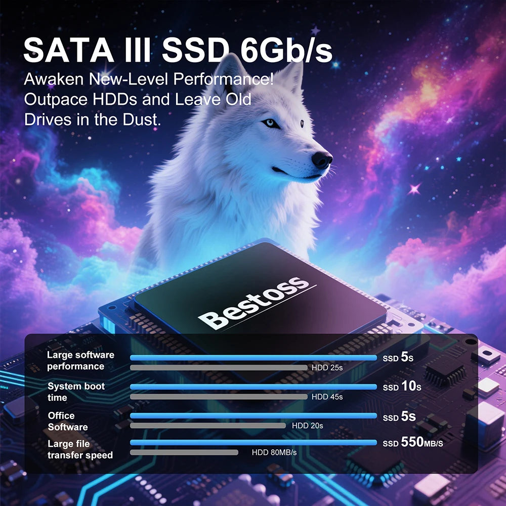 2TB 2.5 Inch SATA SSD High Speed Internal Storage