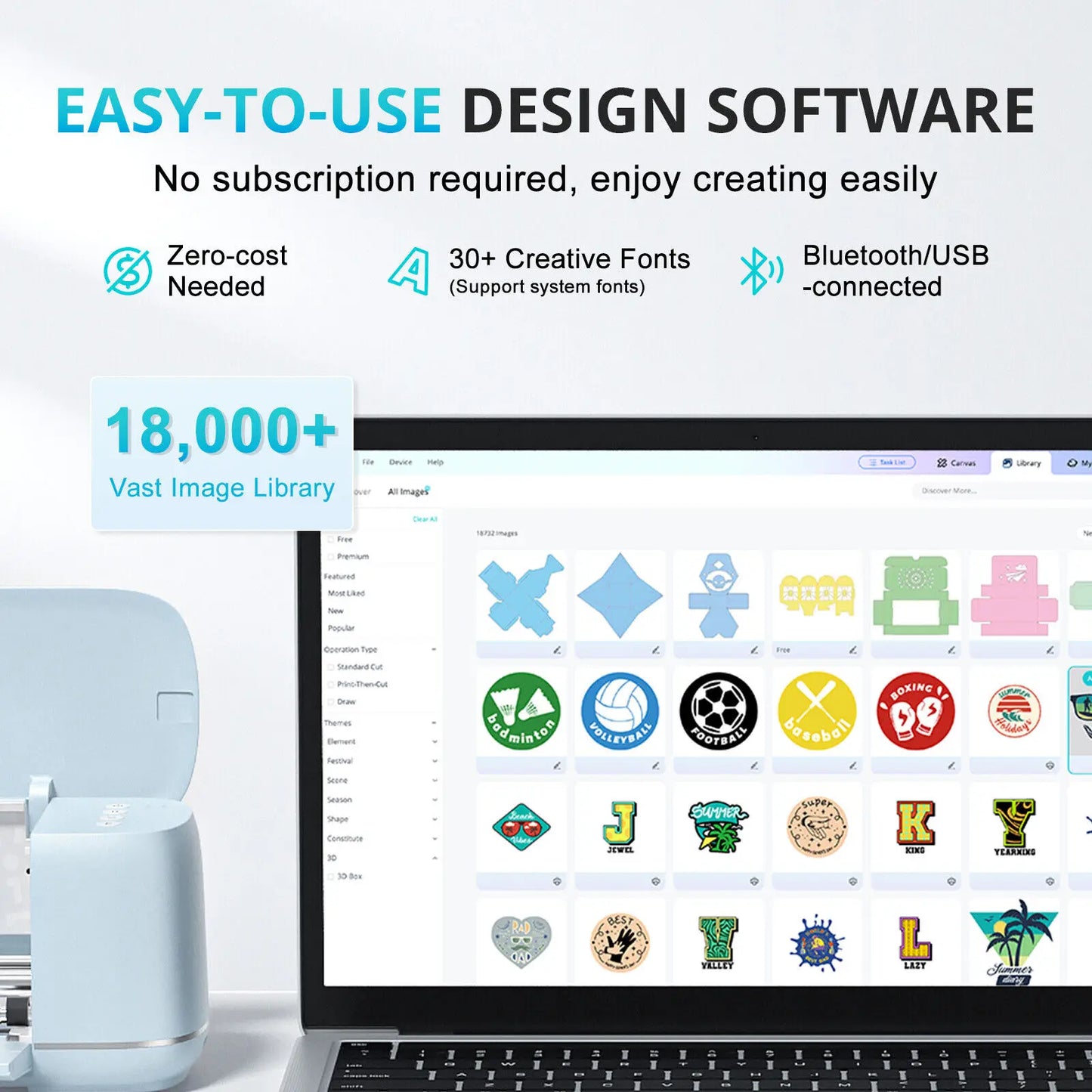 White 5 in 1 Cutting Machine iOS Android Windows