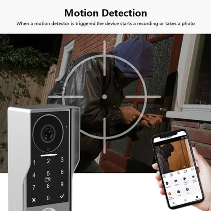 Black Smart 7" Dual Door Video Intercom with Touch Screen