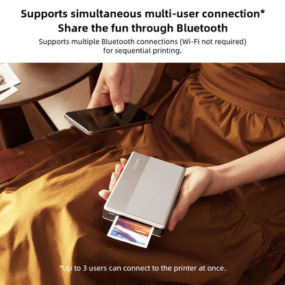 1S Photo Printer Kit 50 Sheets, Cordless Thermal Printing