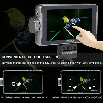 Portable 5.5 Inch Camera Monitor 4K HDMI IPS Field Display