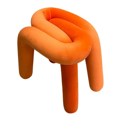 Tangerine Square Metal Stool Modern Home Vanity Chair