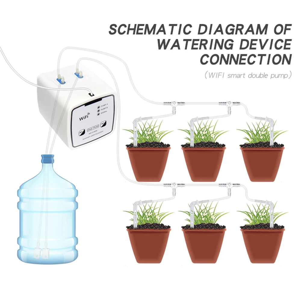 Smart WiFi Drip Irrigation System with Dual Pumps