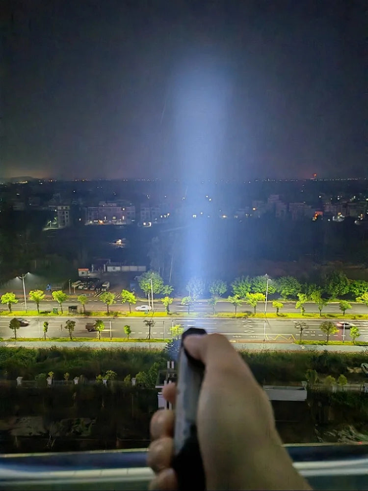 High Power 4360LM LED Torch Rechargeable Waterproof Heavy Duty Flashlight