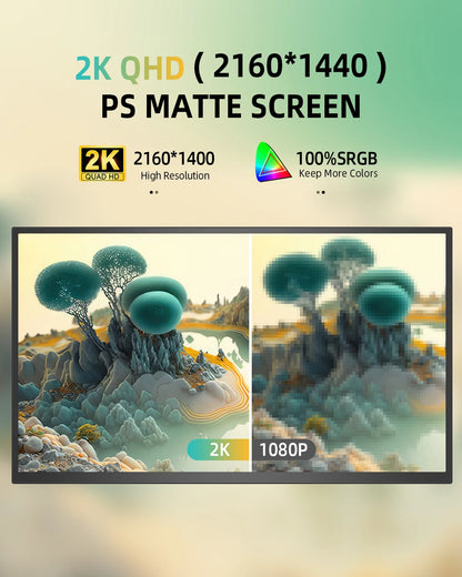 22” Portable Gaming Monitor 2560x1440 QHD LED Display