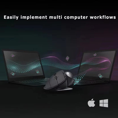 Wireless Ergonomic Trackball Mouse Adjustable Design Bluetooth