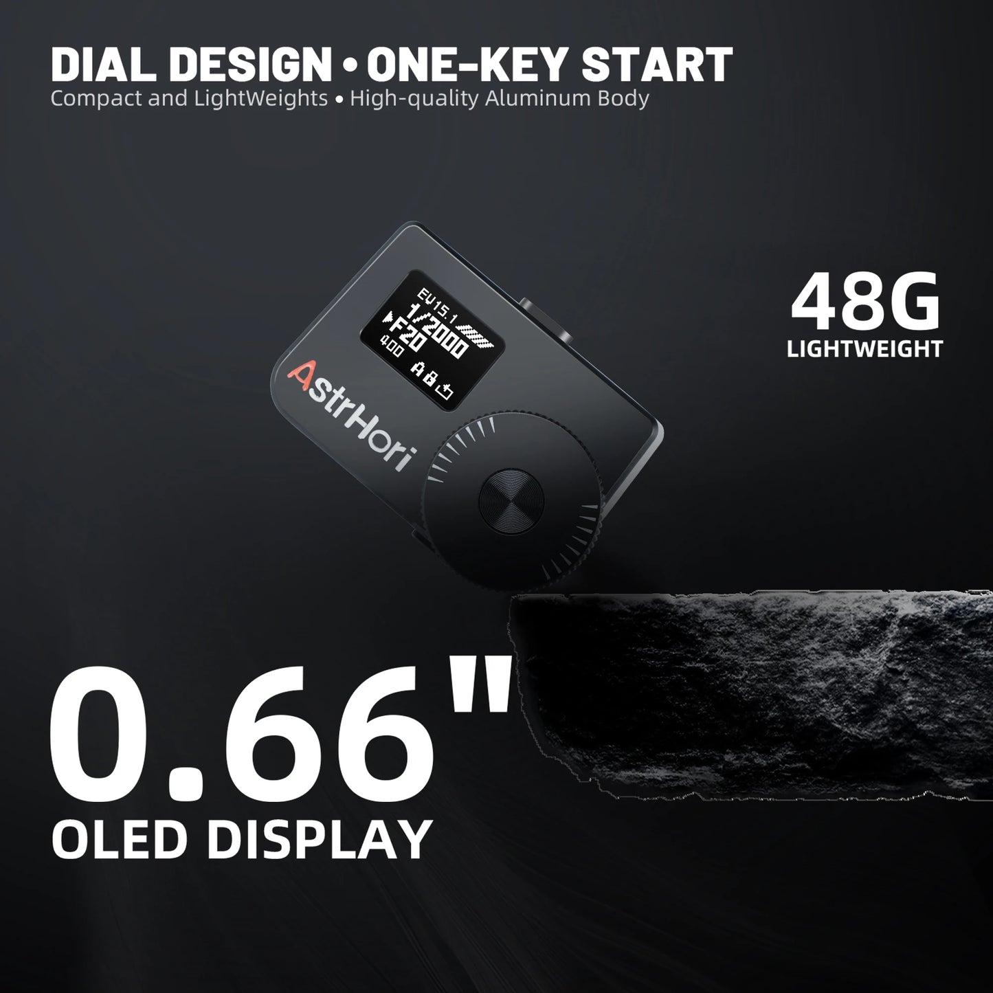 Compact DSLR Camera Light Meter with Dual Dial Controls
