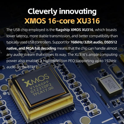 Portable Bluetooth Headphone Amplifier with DAC and Balanced Output Blue