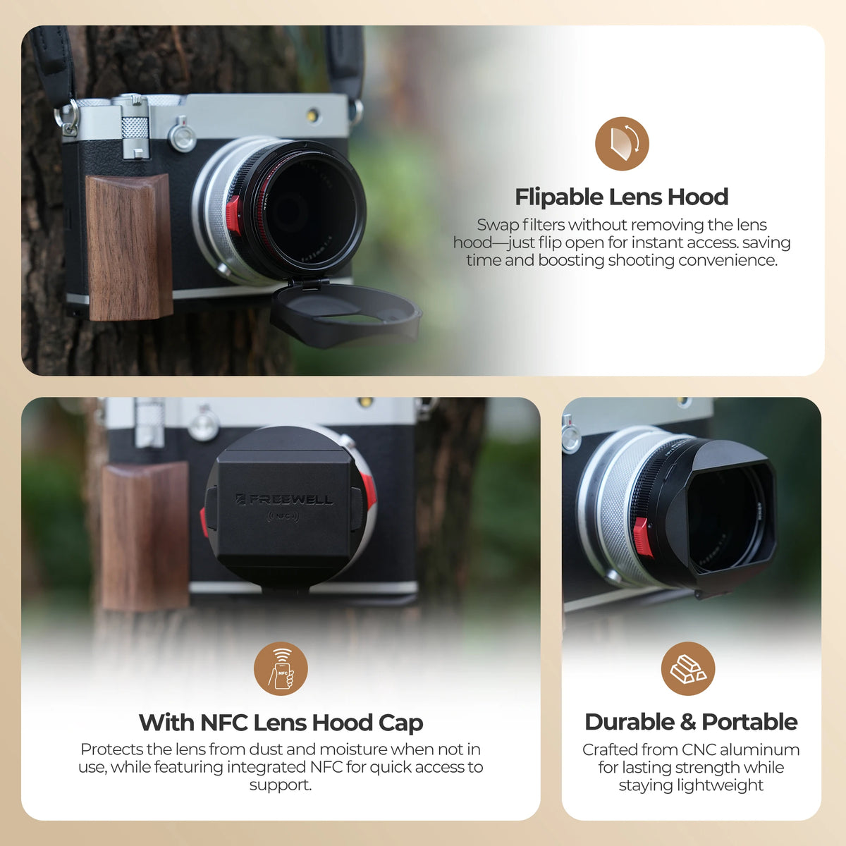 Black Lens Hood with CPL and Black Mist Filter