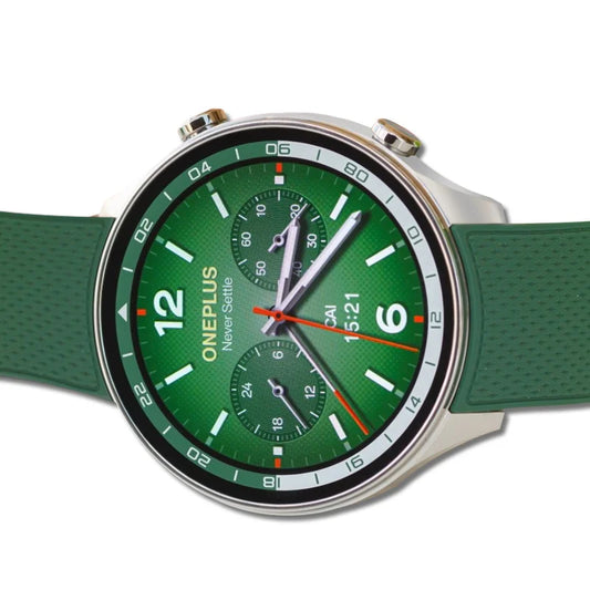Smart Watch AMOLED Display GPS 100 Hour Battery Green