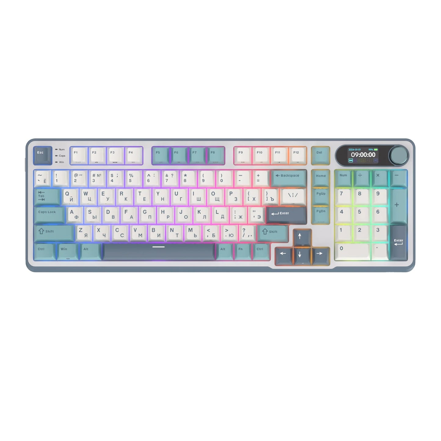 RGB Gaming Keyboard Brown Switch Russian Light Cloud