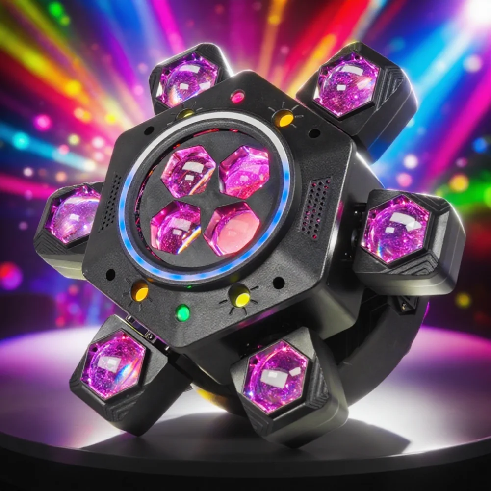 Rotating 180W Disco Beam Light with Laser & Flash