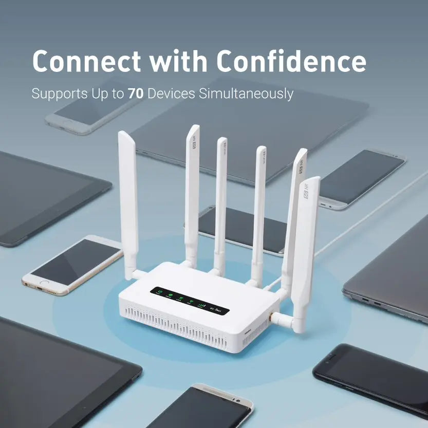 High-Speed 5G Wi-Fi 6 Router with Detachable Antennas