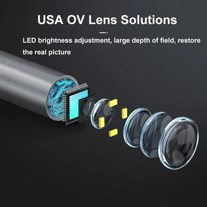 5.5mm Dual Steering Endoscope Camera 1080p with 5" Display