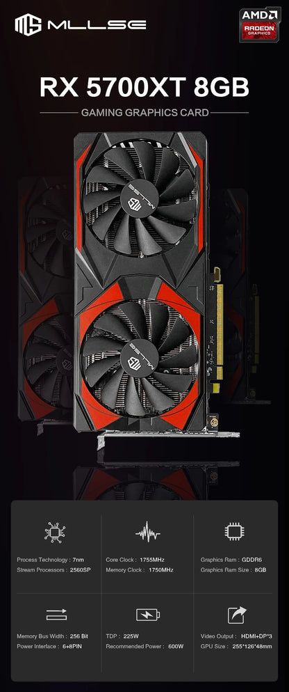 RX 5700 XT 8GB GDDR6 Gaming Graphics Card
