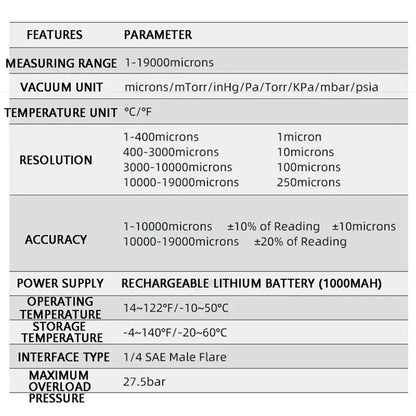 Portable Vacuum Gauge for Accurate Refrigeration Measurement