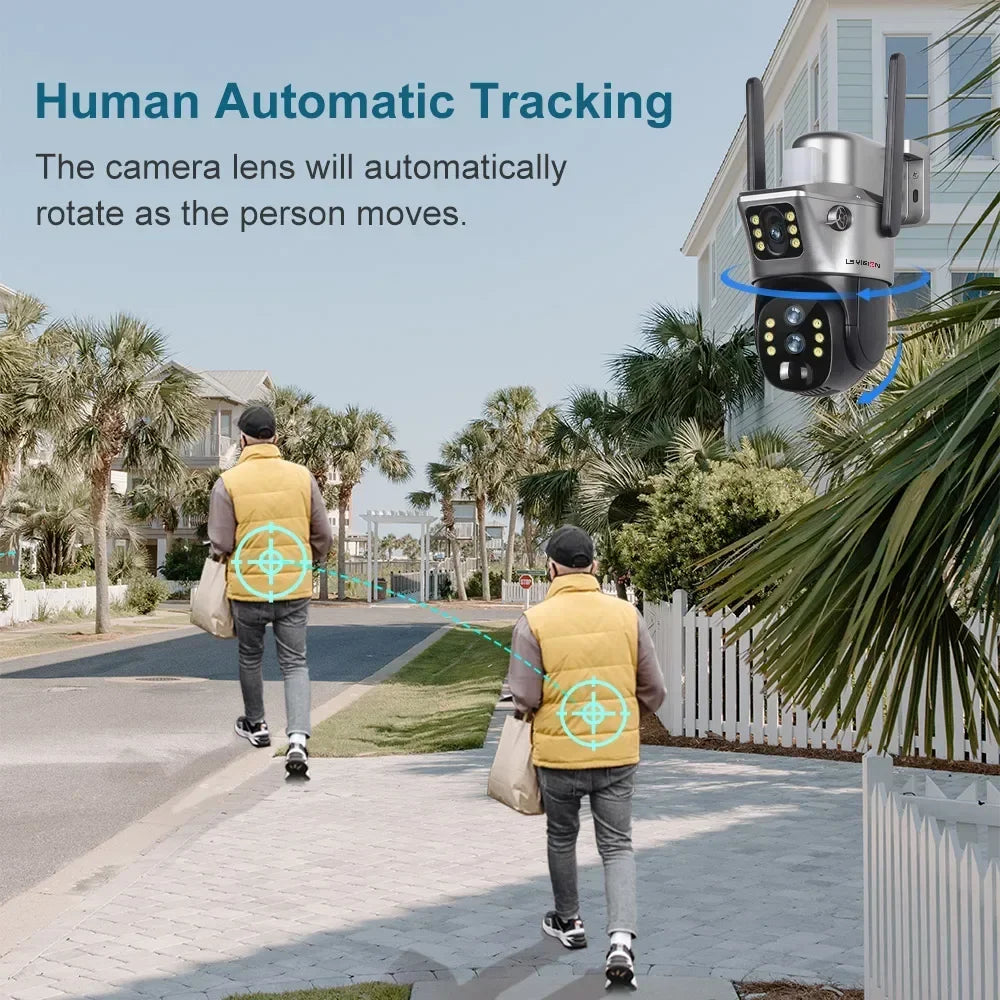 12MP 6K Solar PTZ Security Camera 10X Zoom